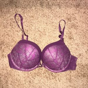 purple bra.